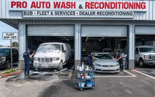 Car wash and reconditioning centers